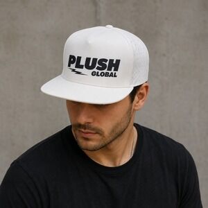 BOCO Gear Hat Men White Plush Technical Trucker Performance Running Snapback NWT